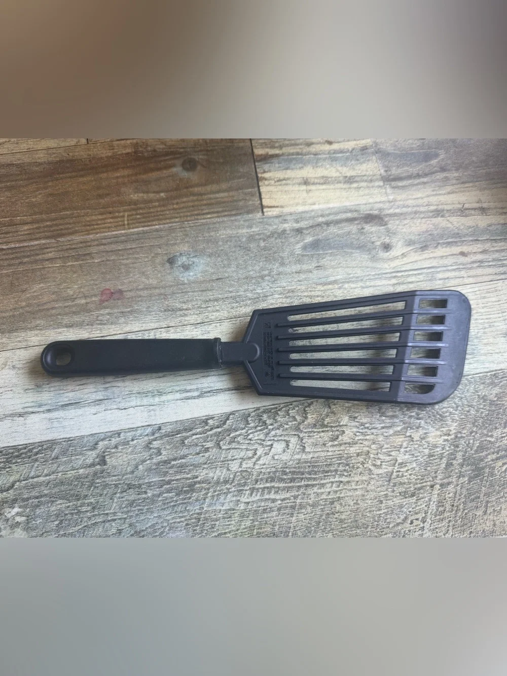 Green Life Black Plastic Slotted Spatula - Heat Resistant Kitchen Turner Fish